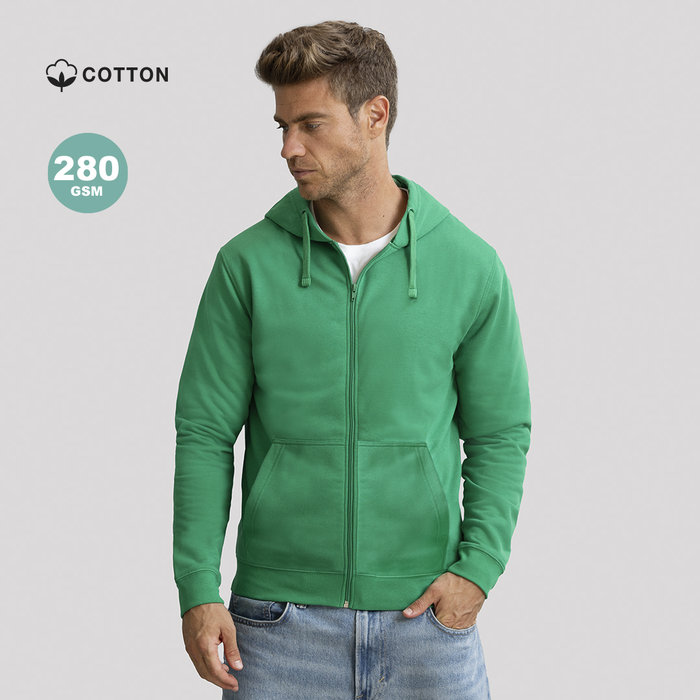 Sudadera con cremallera Astro · con capucha, fotografía de Makito